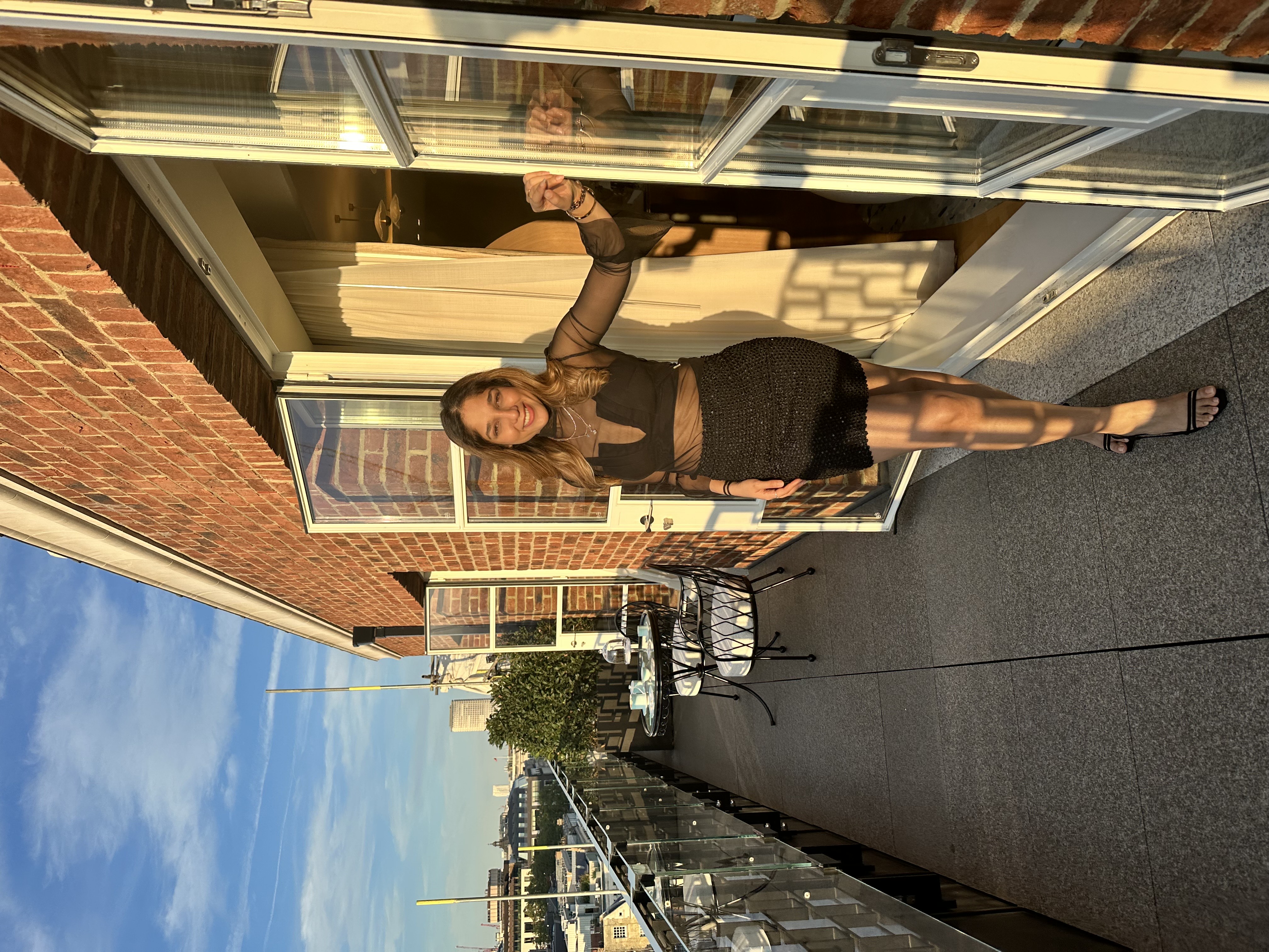 Woman with makeup setup